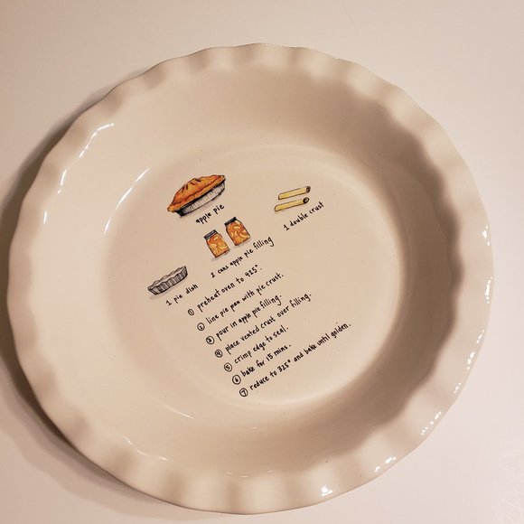 Rae Dunn Other - Rae Dunn Ceramic Apple Pie Recipe Plate